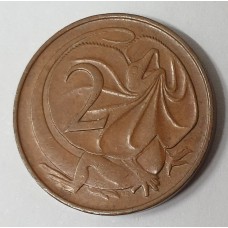 AUSTRALIA 1966 . TWO 2 CENTS COIN . ERROR . NO S.D. INITIALS